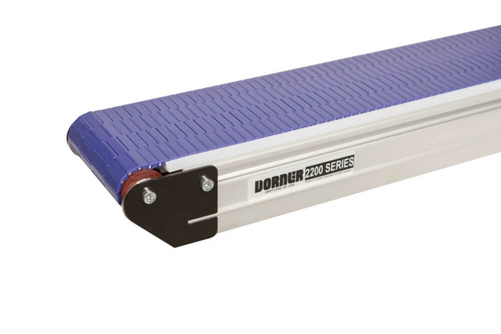 The narrow design of Dorner 2200 modular belt conveyor systems is perfect for maximizing your warehouse space.